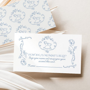 Toile Hoe groot is mommys buik  lijst Informatiekaartje