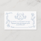 Toile Hoe groot is mommys buik  lijst Informatiekaartje (Voorkant)