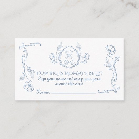 Toile Hoe groot is mommys buik lijst Informatiekaartje (Voorkant)