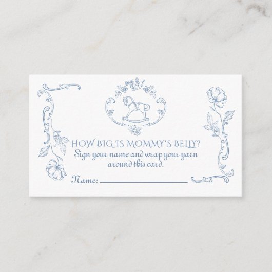 Toile Hoe groot is mommys buik  lijst Informatiekaartje (Voorkant)