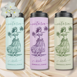 Toile Hula Meisje Hawaiian Island Trouwfeest Thermosbeker