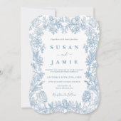 Toile Huwelijksuitnodiging Kaart (Voorkant)