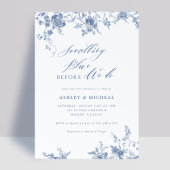 Toile Iets Blauws Voordat Ik Trouw Bruidsfeest Kaart