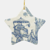 Toile in Blue & White Keramisch Ornament (Voorkant)