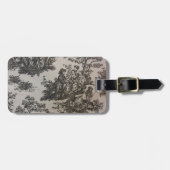 Toile in zwart-wit bagagelabel (Voorkant horizontaal)