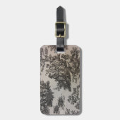 Toile in zwart-wit bagagelabel (Voorkant verticaal)