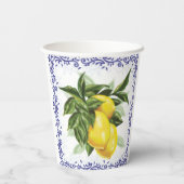 Toile Lemons Paper Cups Papieren Bekers (Achterkant)