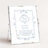 Toile  lijst baby shower Guest Book teken Poster