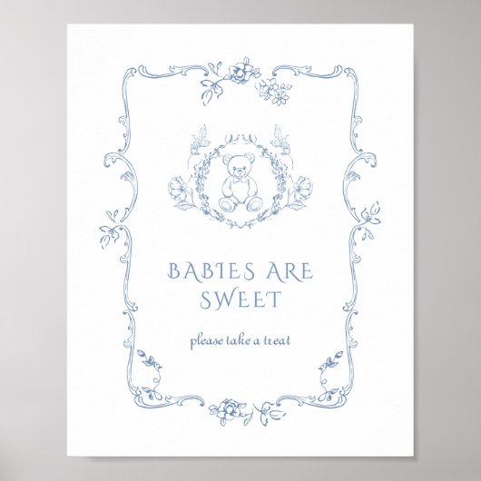 Toile  lijst Baby's zijn lieve teddybeer Poster (Voorkant)