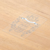 Toile lijst Chinoiserie Baby shower Acryl Uitnodigingen (Laagn)