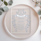 Toile  lijst Chinoiserie Baby shower Acryl Uitnodigingen