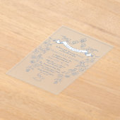 Toile lijst Chinoiserie Baby shower Acryl Uitnodigingen (Laagn)