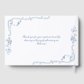 Toile  lijst Chinoiserie Baby shower Gastenboek (Achterkant)