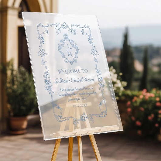 Toile  lijst Crest Vrijgezellenfeest Welkom Acryl Bord