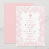 Toile  lijst doop kaart (Voorkant / Achterkant)