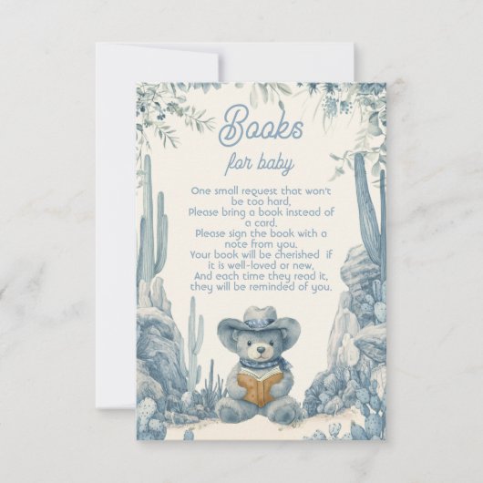 Toile Little Cowboy Teddy Bear Boeken voor Baby ka Kaart (Voorkant)