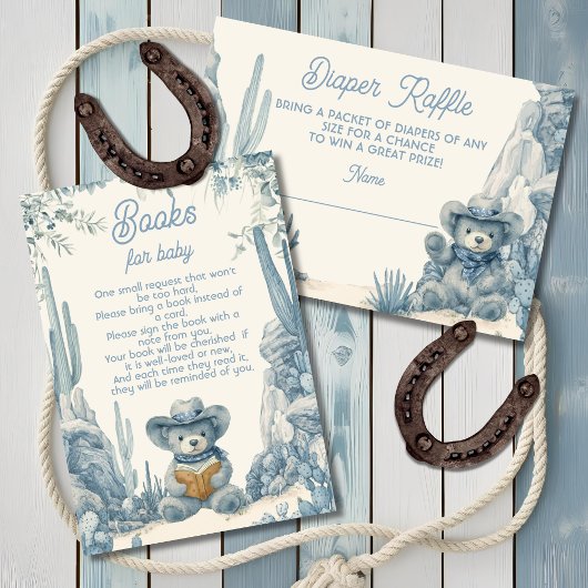 Toile Little Cowboy Teddy Bear Boeken voor Baby ka Kaart
