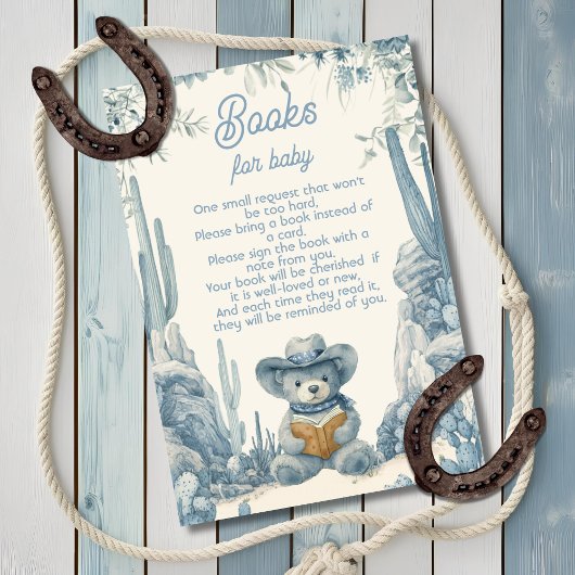 Toile Little Cowboy Teddy Bear Boeken voor Baby ka Kaart