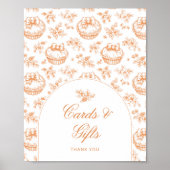 Toile Little cutie Baby shower Kaarten en geschenk Poster (Voorkant)