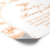 Toile Little Cutie Hoe groot is mama's buik Poster (Hoek)