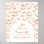 Toile Little Cutie Hoe groot is mama's buik Poster (Voorkant)