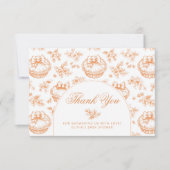 Toile Little Cutie Pie baby shower bedankt (Voorkant)