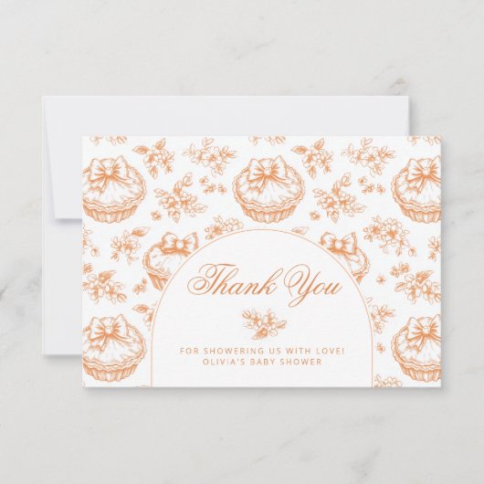 Toile Little Cutie Pie baby shower bedankt (Voorkant)