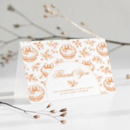 Toile Little Cutie Pie baby shower bedankt