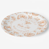 Toile Little Cutie Pie baby shower Papieren Bordje (Gekanteld)