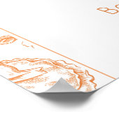 Toile Little Cutie Pie Baby shower Welkom Poster (Hoek)