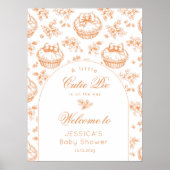 Toile Little Cutie Pie Baby shower Welkom Poster (Voorkant)