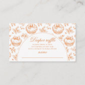 Toile Little Cutie Pie Luier Raffle boog Informatiekaartje (Voorkant)