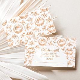 Toile Little Cutie Pie Luier Raffle boog Informatiekaartje