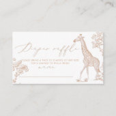 Toile Luier verloting ticket boho Safari Informatiekaartje (Voorkant)