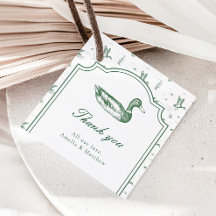 Toile Mallard Eend Neutrale Baby Shower Favor