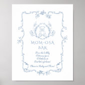 Toile Momosa bar  lijst Teddybeer Poster (Voorkant)