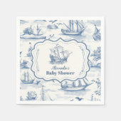 Toile Nautical Baby shower Servet (Voorkant)