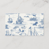 Toile Nautisch Baby shower Boeken voor Baby Informatiekaartje (Achterkant)