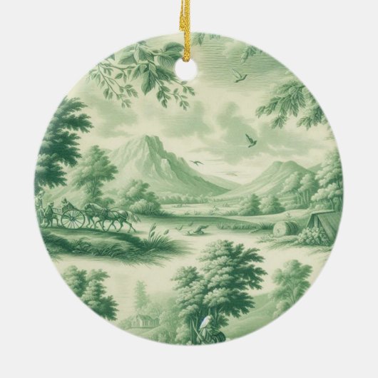 Toile Nostalgic Charm Scenic Keramisch Ornament (Achterkant)
