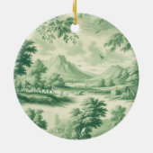 Toile Nostalgische Charme Scène Keramisch Ornament (Achterkant)