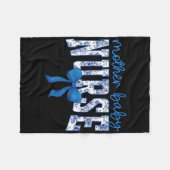 Toile Nurse Bow Blue Coquette Moeder Ba Fleece Deken (Voorkant (Horizontaal))