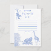 Toile Oerwoud Animal Safari baby shower Advies Kaa Bedankkaart (Voorkant)