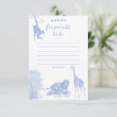 Toile Oerwoud Animal Safari baby shower Advies Kaa Bedankkaart (Staand voorkant)