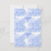 Toile Oerwoud Animal Safari baby shower Advies Kaa Bedankkaart (Achterkant)