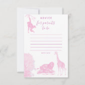 Toile Oerwoud Animal Safari baby shower Advies Kaa Bedankkaart (Voorkant)