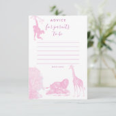 Toile Oerwoud Animal Safari baby shower Advies Kaa Bedankkaart (Staand voorkant)