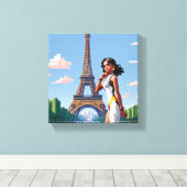 Toile (Olympische Spelen 2024) Canvas Afdruk (Insitu (Houten vloer))