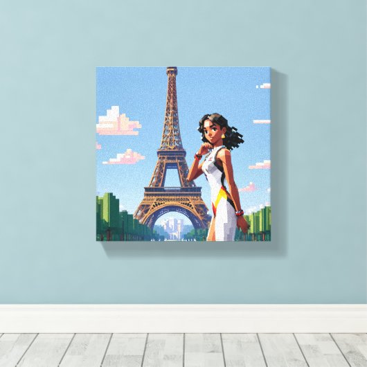 Toile (Olympische Spelen 2024) Canvas Afdruk (Insitu (Houten vloer))