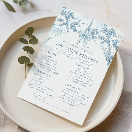 Toile Paris wat is er op je telefoon bruidsspel