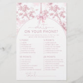 Toile Paris what's on your phone pink bridal game (Voorkant)